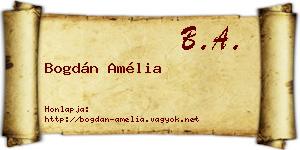 Bogdán Amélia névjegykártya